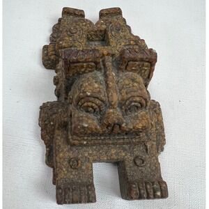 Aztec Mayan Style Stone Sculpture Figurine Statue Decor Patente‎ No. 86558